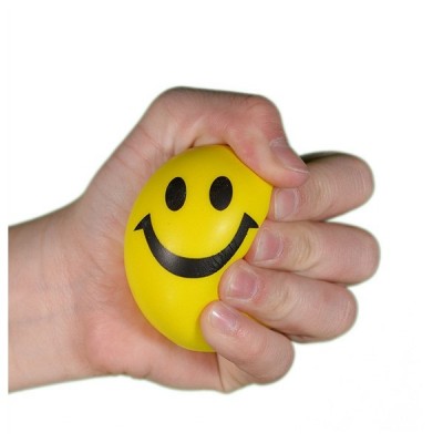 Custom Imprinted Happy Face Smiley Stress Ball