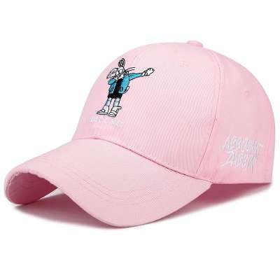 China Caps Shop Manufacturers 6 panel Pink color Baseball Cap