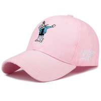 China Caps Shop Manufacturers 6 panel Pink color Baseball Cap