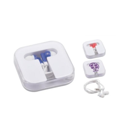 Promotional Custom Wholesale Plastic Square Case Mini Earphone Earbuds