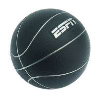 Custom Kids Toy 10cm Antistress PU Foam Black Basket Ball